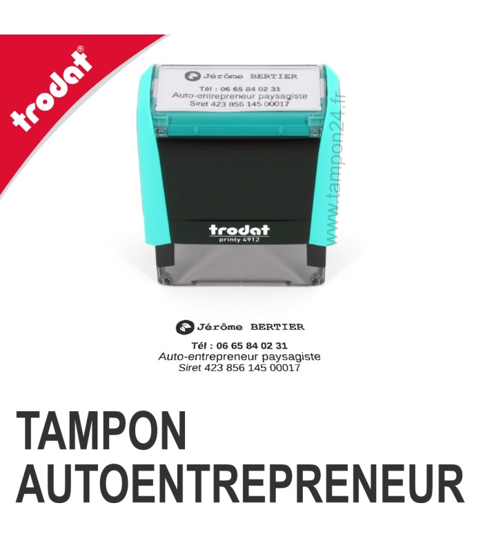 Tampon autoentreprise personnalisable