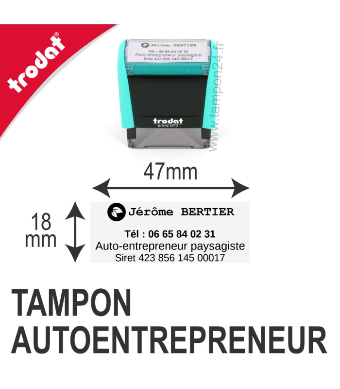Tampon autoentreprise personnalisable