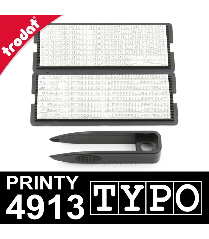 Cachet avec lettres à clipser - Trodat Typo 4913