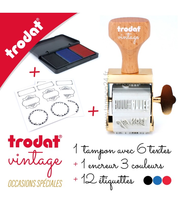 Tampon Vintage Trodat Occasions Spéciales