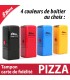 Cachet fidélité de restaurant pizza avec 4 couleurs de boitier