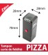 Dimensions extérieures du cachet encreur pizzeria