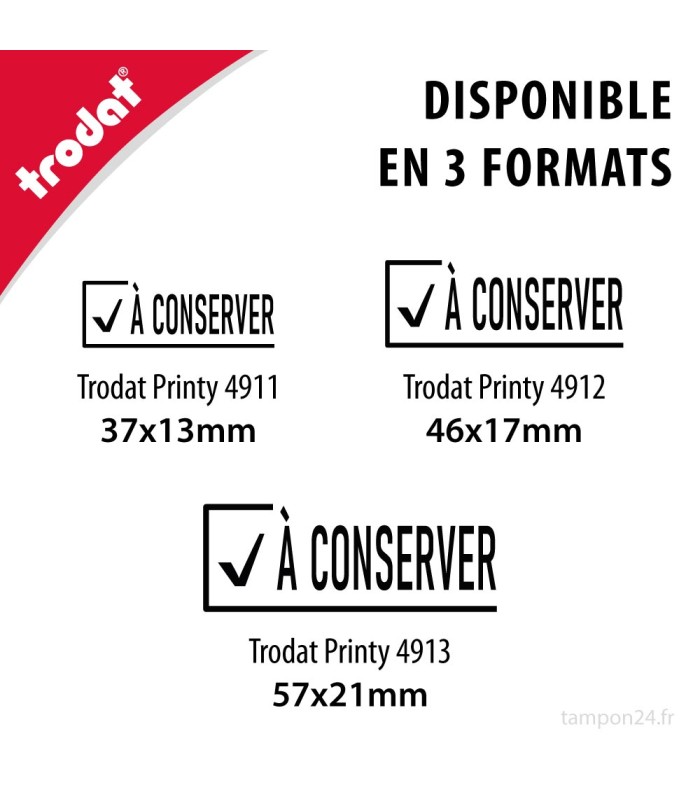 Timbre encreur automatique Trodat À CONSERVER