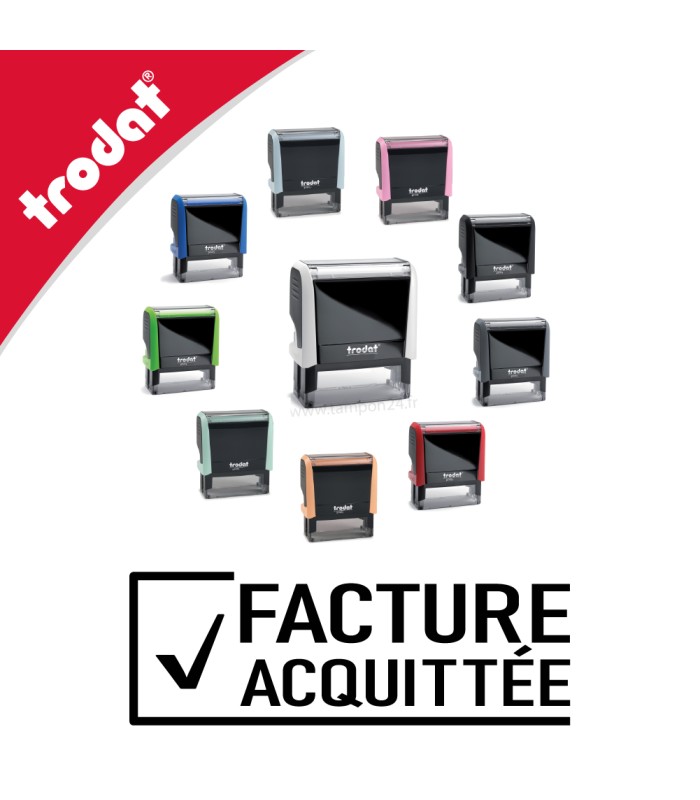 Cachet formule Trodat mention FACTURE ACQUITTÉE