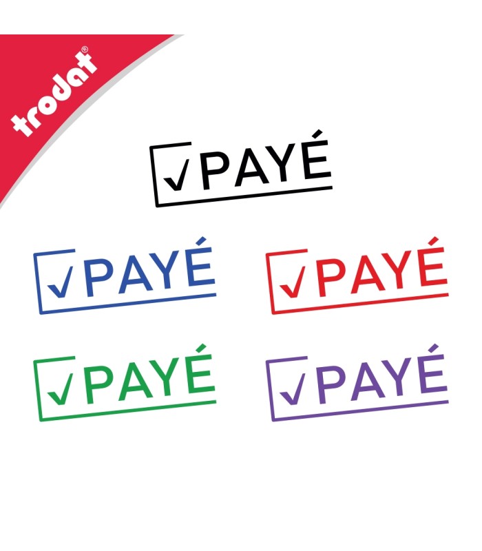Tampon PAYÉ pour apposer sur une facture réglée