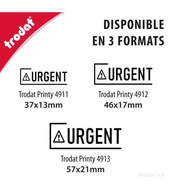 Timbre automatique avec la formule URGENT de marque Trodat