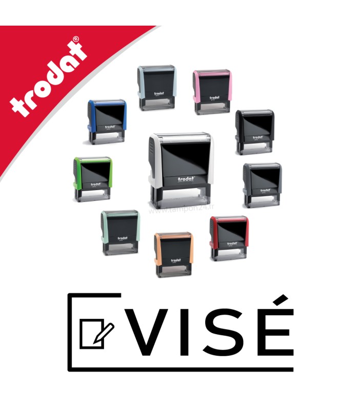 Cachet VISÉ (tampon disponible en 10 couleurs de boitier)