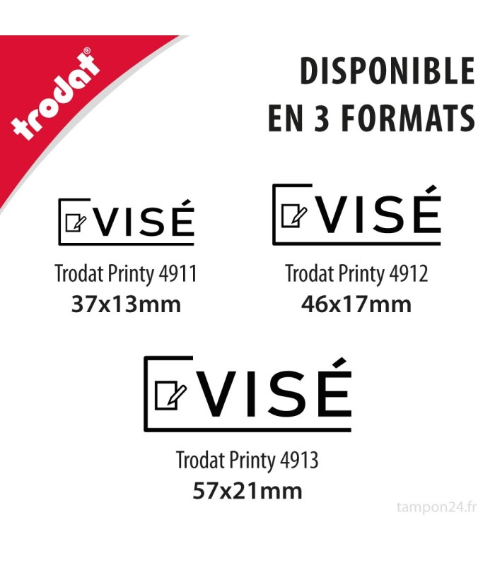 Timbre à encre pour apposer VISÉ sur vos papiers