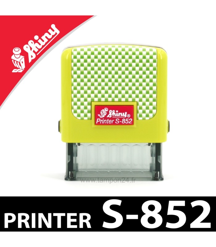 Tampon personnalisable Shiny Printer S-852 vue de face