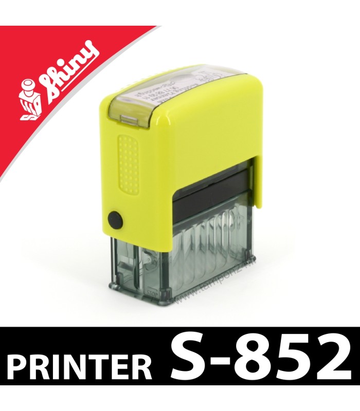 Tampon personnalisable Shiny Printer S-852 accès cassette d'encrage