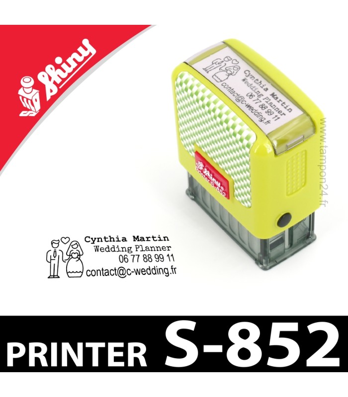 Tampon personnalisable Shiny Printer S-852 vue de dessus