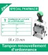 Tampon Pharmacie renouvellement d'ordonnance
