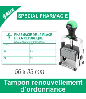 Tampon Pharmacie renouvellement d'ordonnance