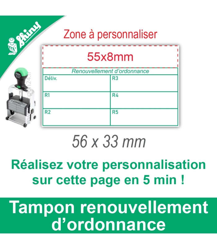 Tampon tableau pharmacie pour renouveller une ordonnance de médecin