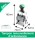 Dimensions du timbre auto encreur spécial ordonnances à renouveller pour les pharmaciens