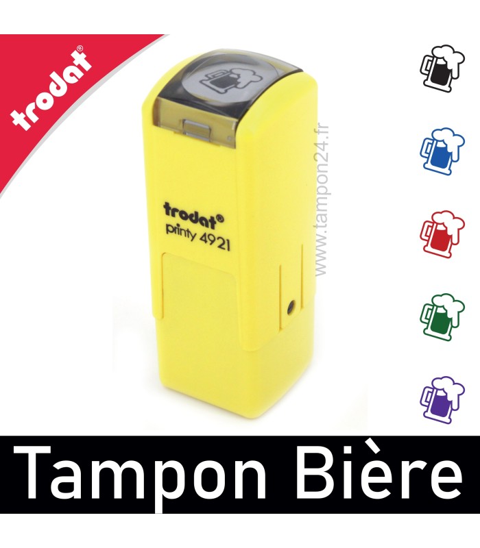 Tampon Bière disponible en 5 couleurs d'encre 