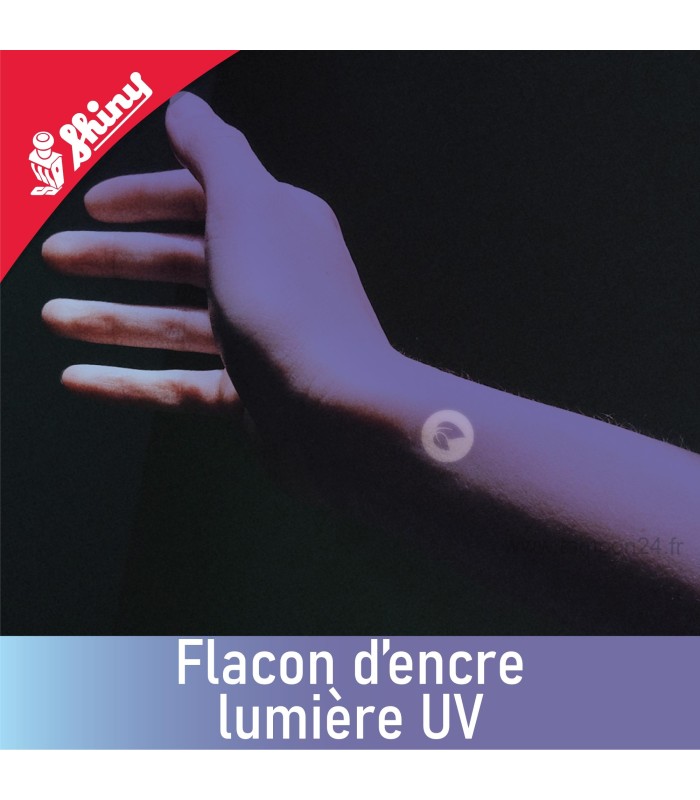 Encre qui se révèle sous la lumière ultra-violet