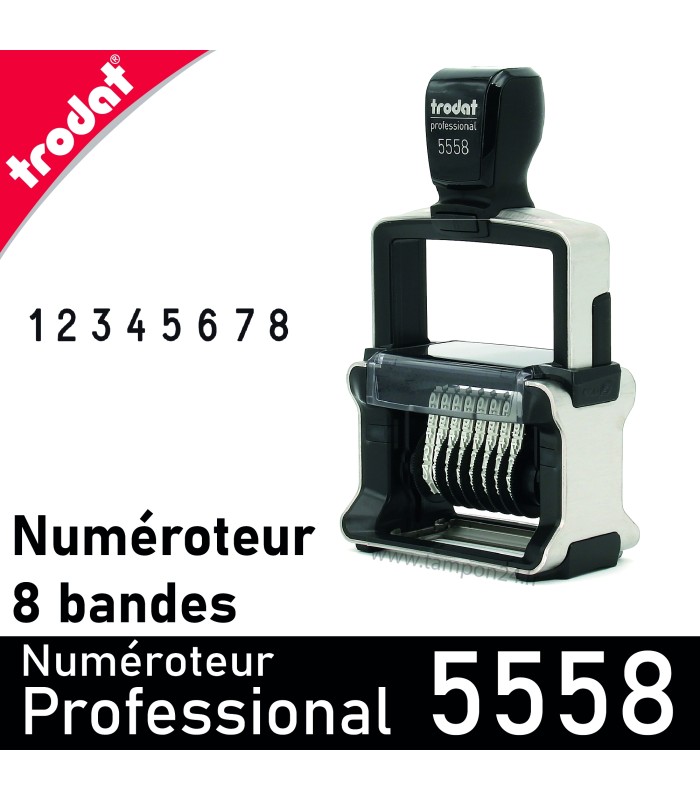 tampon numéroteur 8 bandes