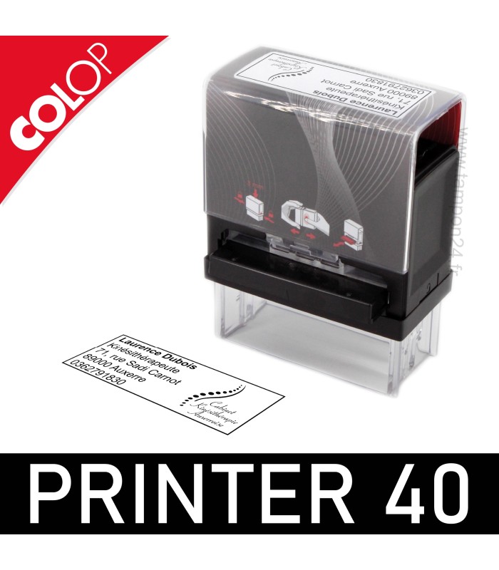 Remplacement de la cassette d'encrage sur le timbre Colop Printer 40
