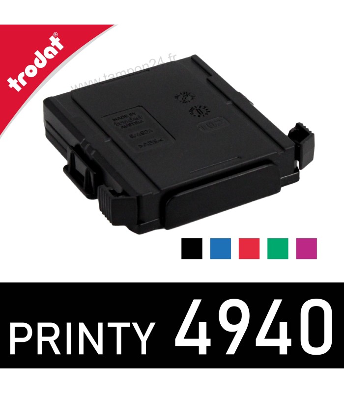 Encreur pour cachet Trodat Printy 4940 disponible en 5 couleurs d'encre