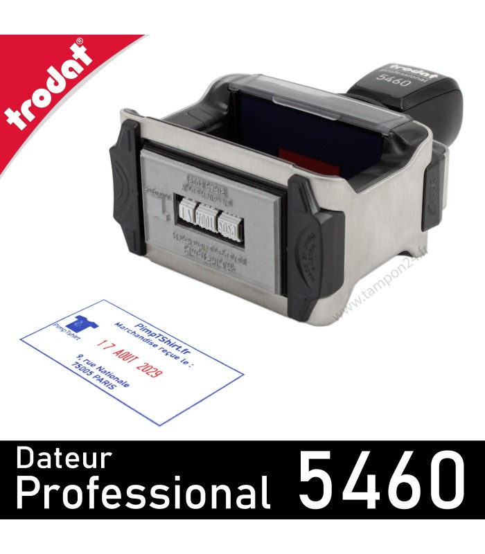 Tampon dateur personnalisable 56x33mm - Trodat Professional 5460