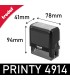 Dimensions du cachet Trodat Printy 4914