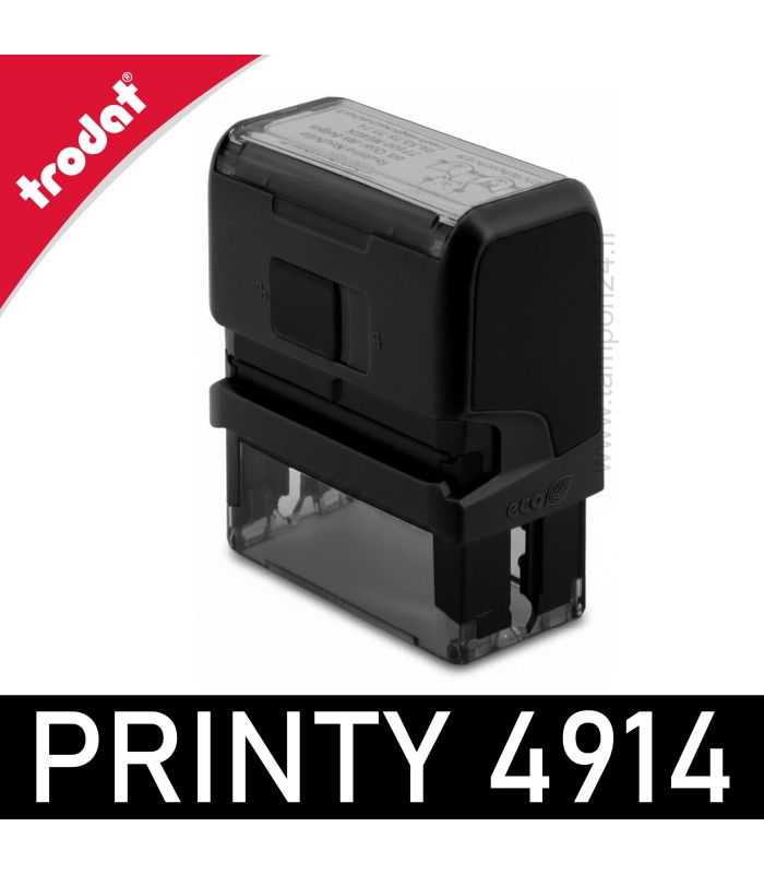 Le Trodat 4914 Printy est disponible en 5 couleurs d'encre : Noir, bleu, rouge vert ou violet