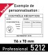 Exemple de personnalisation pour Tampon encreur XL