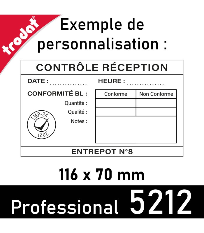 Exemple de personnalisation pour Tampon encreur XL