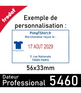 Exemple de personnalisation de Trodat Professional Dateur 5460