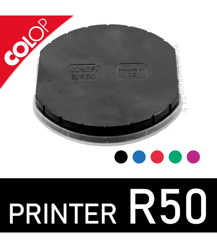 Recharge d'encre noire, bleue, rouge, verte ou violette pour pour Colop Printer R50