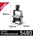 Dimensions du  dateur personnalisable Trodat Professional 5480