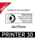 Exemple de personnalisation du tampon Colop Printer Line 30