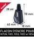 Dimensions extérieur du flacon d'encre spécial encrier