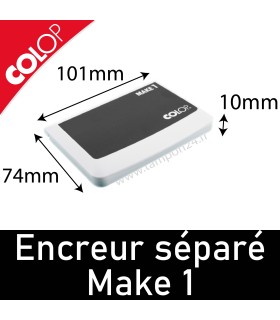 Dimensions extérieures de l'encrier Make 1 de chez Colop