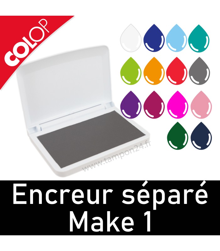 Encreur séparé pour tampon bois Make 1 - disponible en 14 coloris tendance