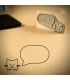 Tampon bois collection n°3 - Chat phylactère