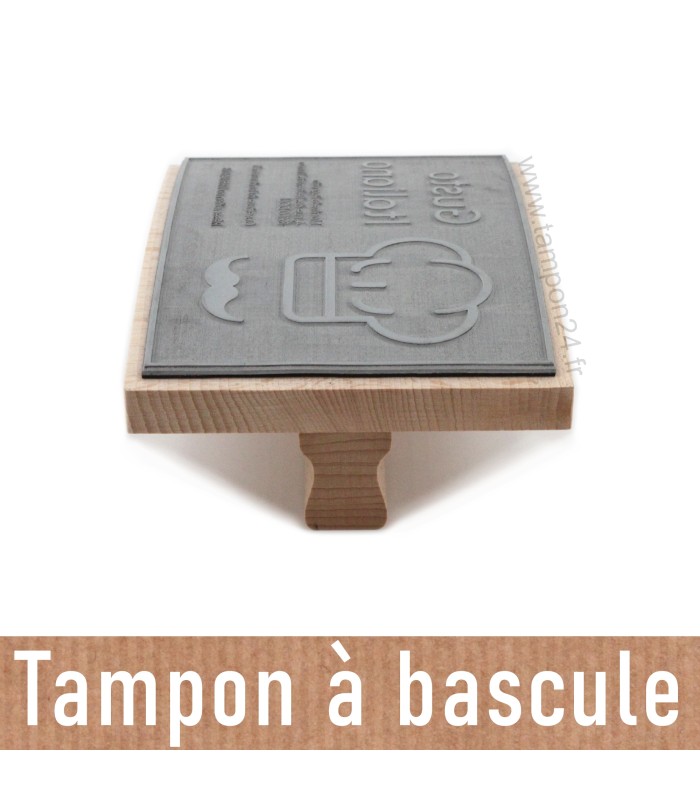 Tampon maxi format en bois personnalisable 