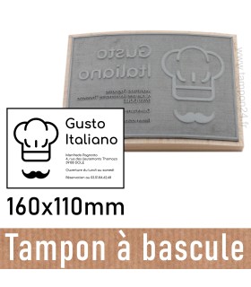 Imprimez facilement vos sacs en papier ou vos cartons avec ce tampon à bascule