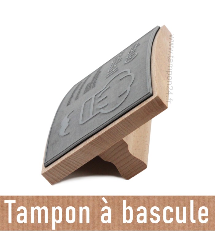 Vue de côté du tampon à bascule
