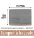 Dimension de la face avant du tampon à bascule