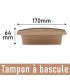 Vue de côté et dimensions, apperçu de la courbure du tampon