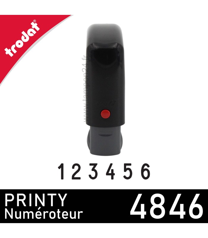Trodat Printy 4846, numéroteur 6 chiffres fin et léger