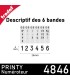 Détails des 6 bandes du Trodat Printy 4846
