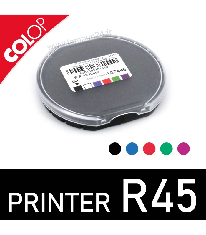 Encreur pour Colop Printer R45 et son couvercle de protection