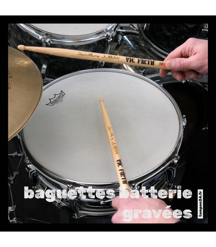 Baguettes de batterie personnalisées