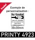Exemple de personnalisation du 4923 de chez Trodat