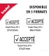 3 formats d'impression de votre cachet au choix