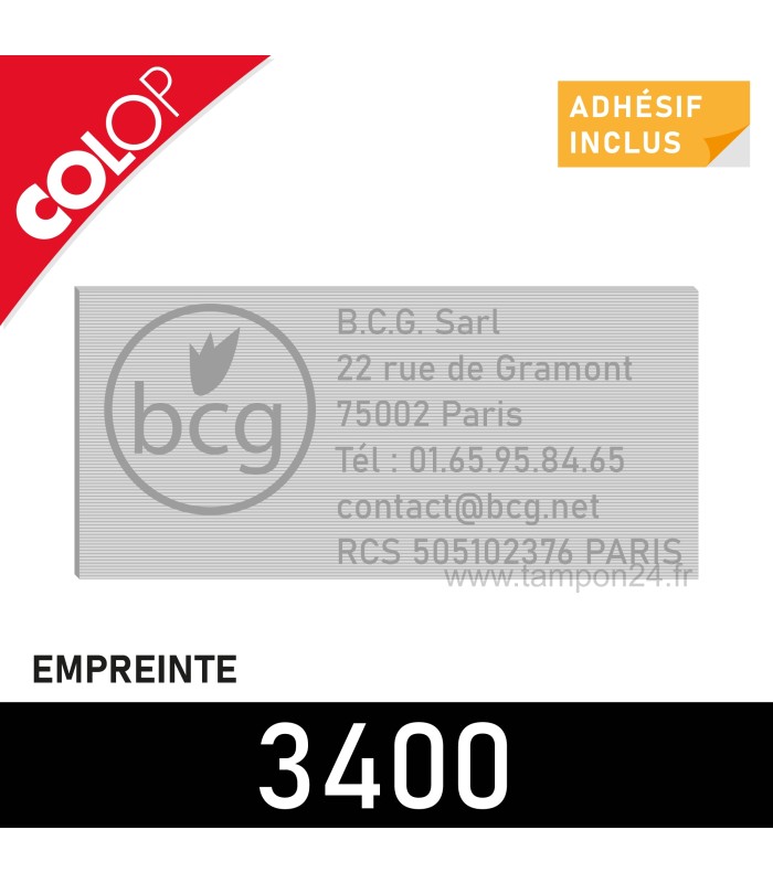 Empreinte pour Colop 3400