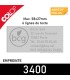 Plaque personnalisée pour Colop 3400 - 58x27mm - Jusqu'à 6 lignes de texte